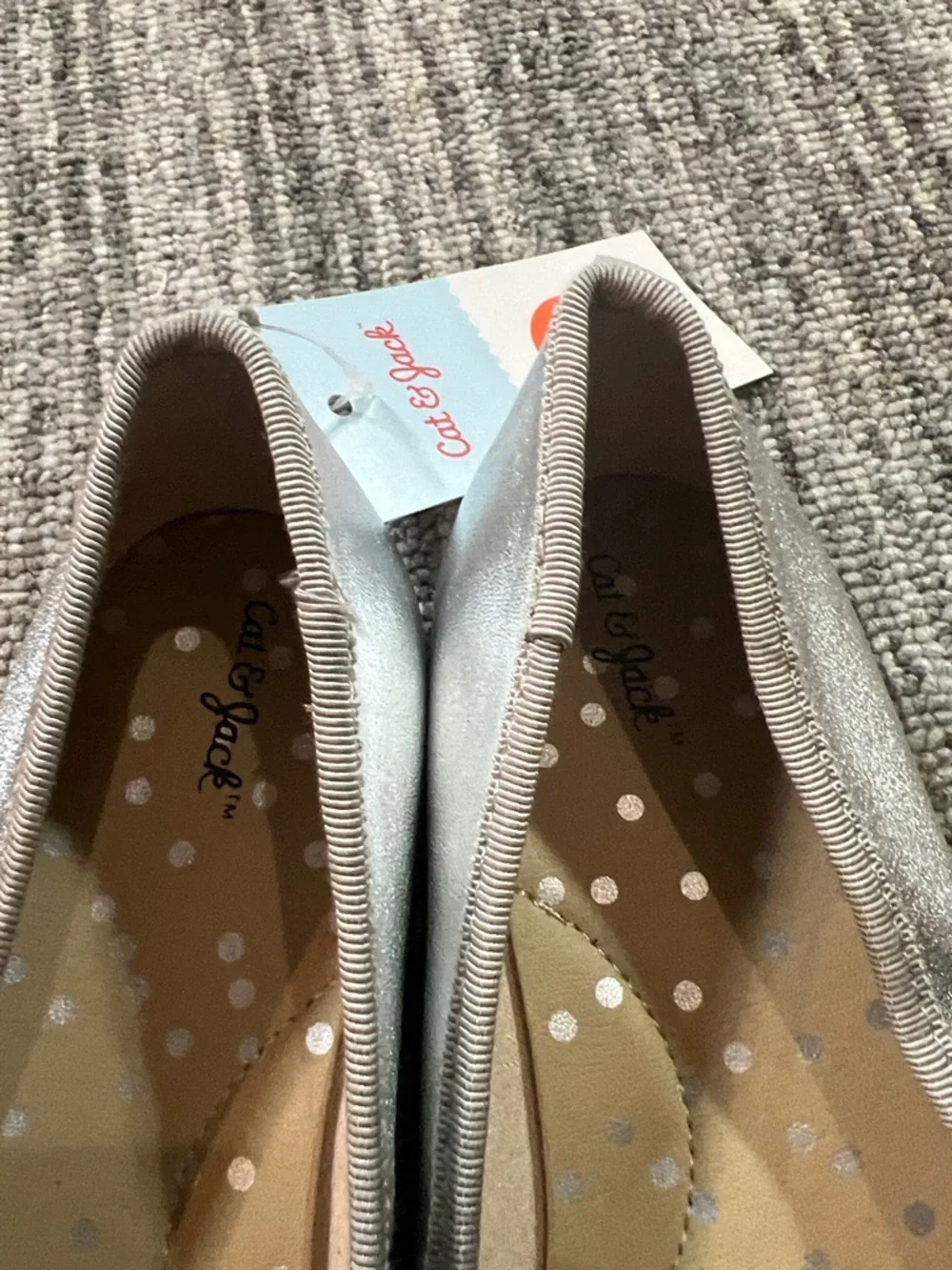 Cat & Jack Kids' Diana Slip-On Ballet Flats Size 3 - Picture 5 of 7